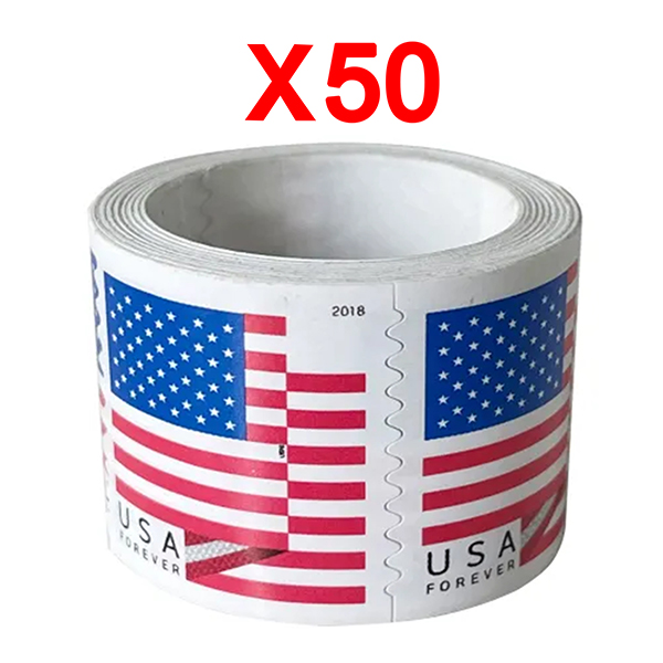 2018 U.S. Flag , 50 Rolls (5000 Pcs)