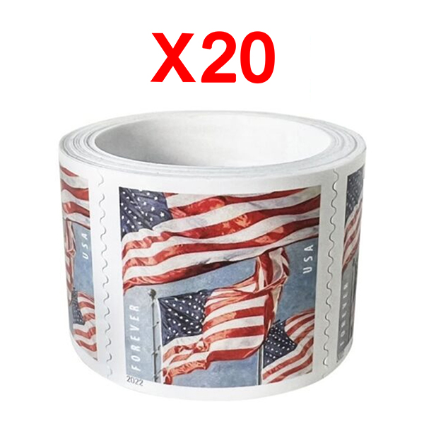 2022 U.S. Flag , 20 Rolls (2000 Pcs)