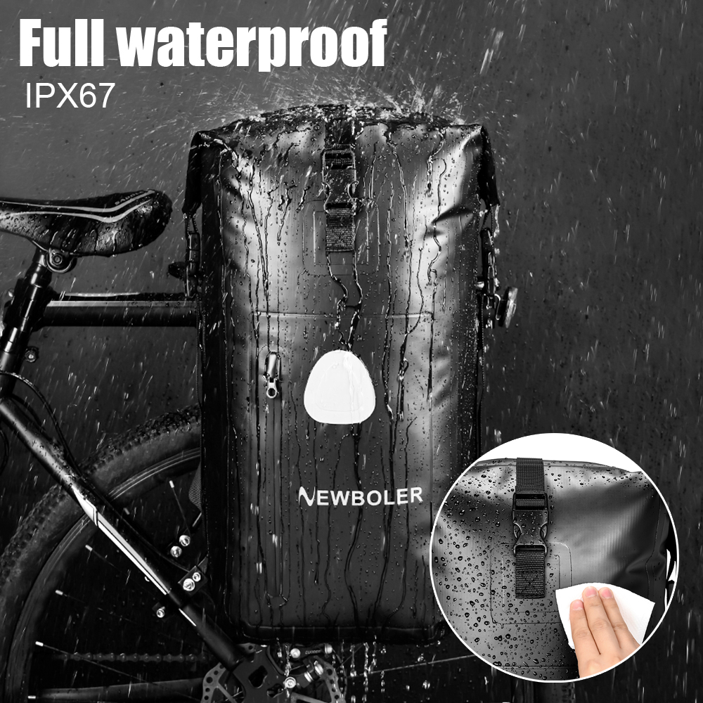 3 in1 Bicycle Pannier Bag 20L Backpack Bike Carrier Bag PVC Waterproof Reflective Shoulder Speed Cycling Luggag Bag