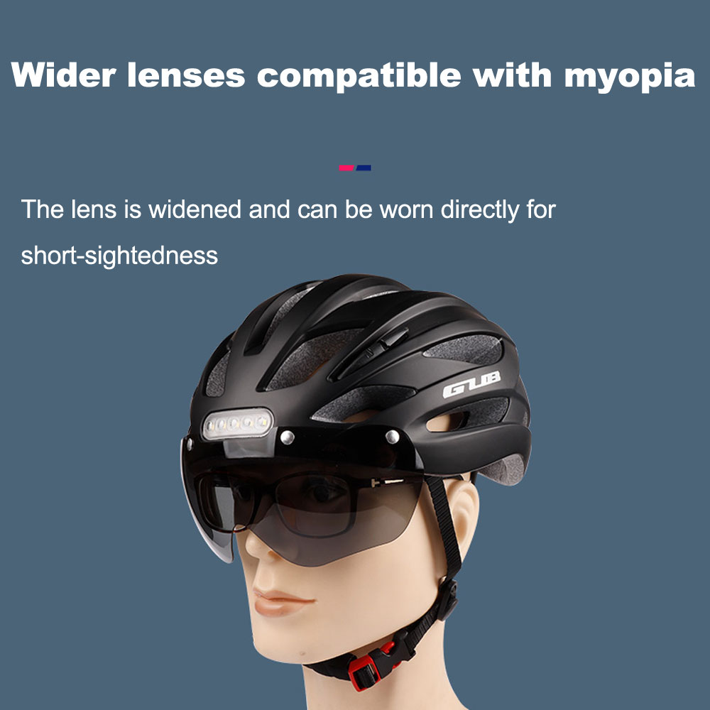 Light Cycling Helmet MTB Road Bicycle Helmet Front And Rear With Warning Light USB Rechargeable Electric Bicycle Helmet