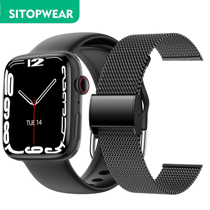 Men Women Smart Watch Bluetooth Calls Smartwatch Heart Rate Monitor Sport Fitness Bracelet Custom Watch Face Wireless Charging